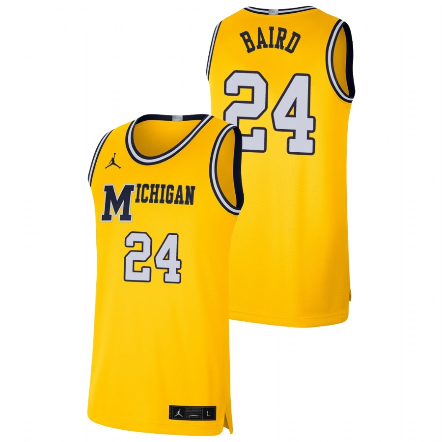 Michigan Wolverines Men's NCAA C.J. Baird #24 Maize Retro Limited College Basketball Jersey YPZ5449IC